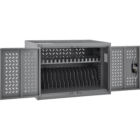 Global Industrial Chromebooks Laptops and iPad Tablets Charging Cabinet, 16-Device Capacity 670051